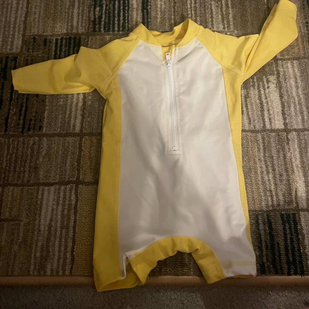 Yellow 6-12 month swim outfit
